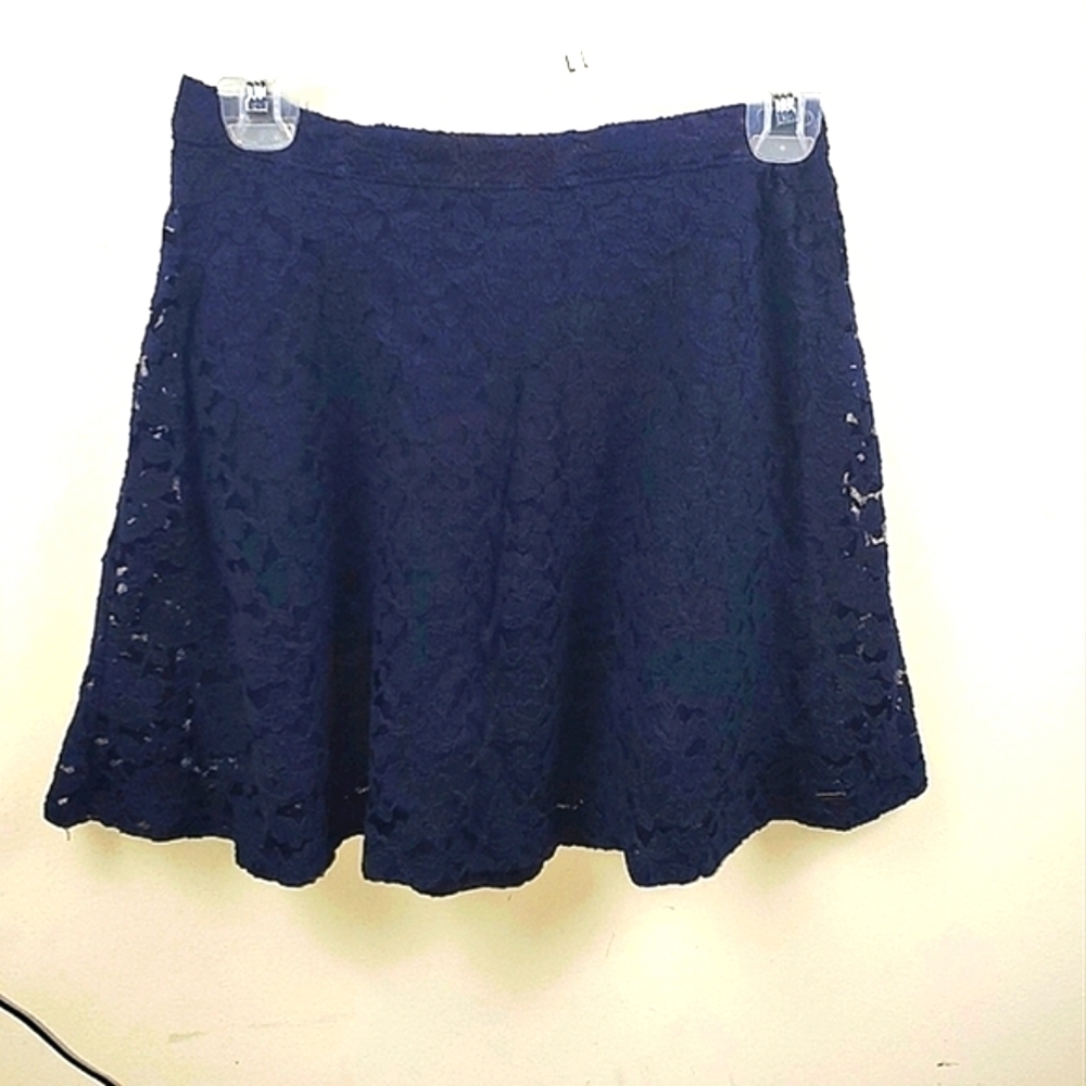Hollister Size Small Navy Blue Lace Mini Skirt